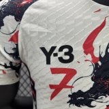 25/26 Japan（Y-3)Black Dragon Edition Beige  Player Version  Soccer Jersey