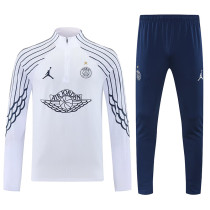 25/26  PSG White Half Pull Tracksuit #B2516 (半拉链)