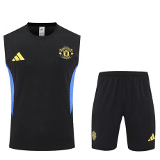25/26 Man Utd  Black Tank top and shorts suit