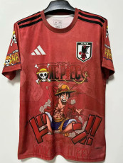 25/26 Japan Straw hat boy Red  Fans Soccer Jersey