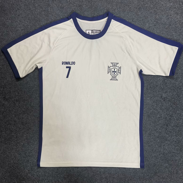 25/26  Portugal Beige White #7  T- shirts