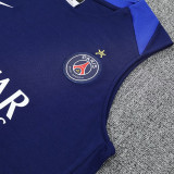 25/26 PSG Purple Blue Training vest  Suit(胸上带星)