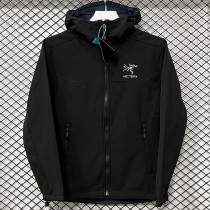 2025  RK906 ARCTERYX Black Thickened Assault  Hooded Windbreaker (加厚冲锋衣）