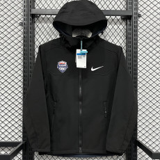 2025 RK904 NK Black Thickened Assault  Hooded Windbreaker (加厚冲锋衣）