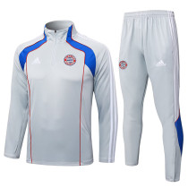 25/26 Bayern Grey Half Pull Tracksuit #B2548 (半拉链)