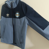 25/26  Grêmio  Grey Blue Hooded Windbreaker#0085