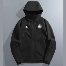 2025 New Black Jordan Thickened Assault  Hooded Windbreaker