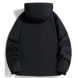 2025 New Black Jordan Thickened Assault  Hooded Windbreaker