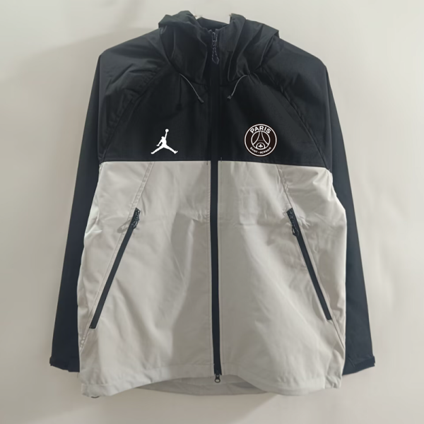 25/26 PSG New Edition White & Black  Jordan  Assault  Hooded Windbreaker