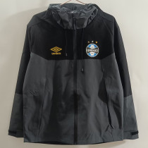 25/26 Mineiro  New Edition Grey  Thickened Assault  Hooded Windbreaker