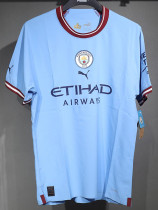 22/23 Man City Home  Player Version Soccer Jersey(Genuine fabric)