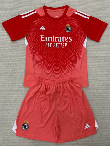 25/26 RMA Goalkeeper Orange Kids Soccer Jersey