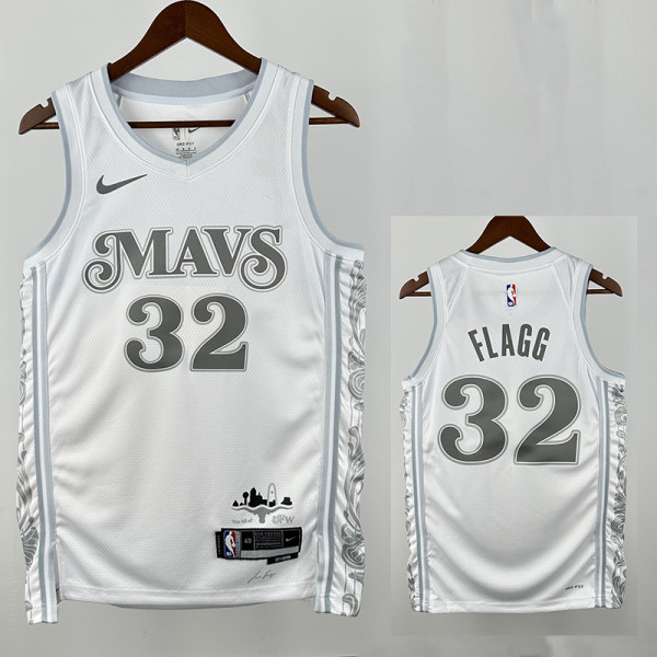 24/25 Dallas Mavericks FL AGG  #32 White City Edition  Top Quality Hot Pressing NBA Jersey