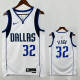 Dallas Mavericks FL AGG  #32 White  Top Quality Hot Pressing NBA Jersey