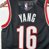 22/23 Trail Blazers  YANG #26 Black Top Quality Hot Pressing NBA Jersey