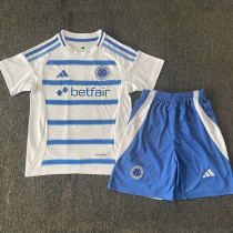 25/26  Cruzeiro Away  Kids  Soccer Jersey