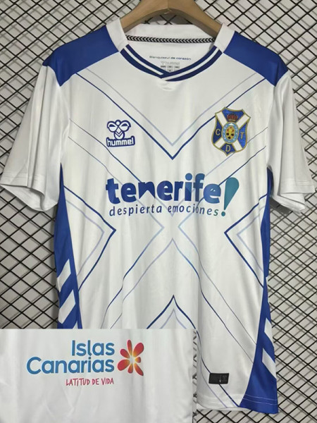 25/26 CD Tenerife  Home Fans Soccer Jersey