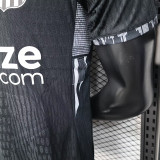 25/26  Santos FC Special Edition Black Player Version Soccer Jersey（胸前blaze广告）