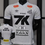 25/26 Santos FC Home Player Version Soccer Jersey(Print All Sponsor)(7K、背上NVA~SRTE)