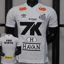 25/26 Santos FC Home Player Version Soccer Jersey(Print All Sponsor)(7K、背上NVA~SRTE)