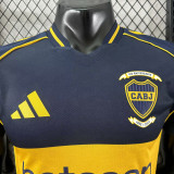 25/26  Boca Juniors Home Player Version Soccer Jersey(全广告）