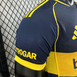 25/26  Boca Juniors Home Player Version Soccer Jersey(全广告）