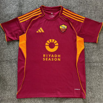 25/26  Roma Home  Fans Soccer Jersey（广告版）