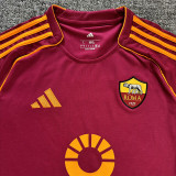 25/26  Roma Home  Fans Soccer Jersey（广告版）