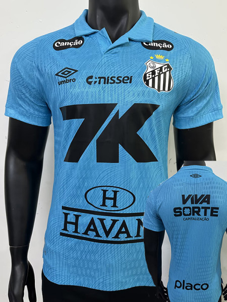 25/26 Santos FC Third   Player Version  Soccer Jersey(Print All Sponsor)(新全广告)