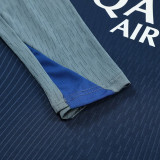 25/26  PSG Royal Blue& Grey Half Pull Tracksuit  (半拉链)