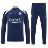 25/26  INT Royal Blue  Player Version Half Pull Tracksuit  (半拉链)