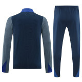 25/26  PSG Royal Blue& Grey Half Pull Tracksuit  (半拉链)