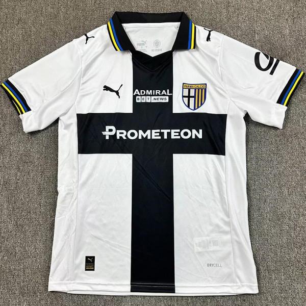 25/26 Parma Home Fans Soccer Jersey(左袖带广告）
