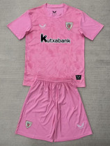 25/26 Bilbao Goalkeeper Pink Kids   Soccer Jersey