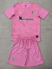 25/26 Bilbao Goalkeeper Pink Kids   Soccer Jersey