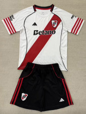 25/26 River Plate Home Kids  Soccer Jersey