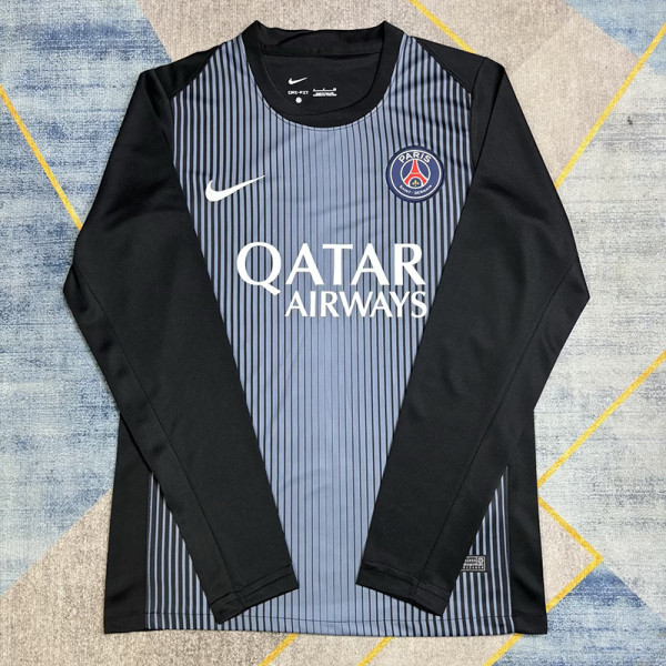 25/26 PSG  Goalkeeper Black Long Sleeve Fans Soccer Jersey