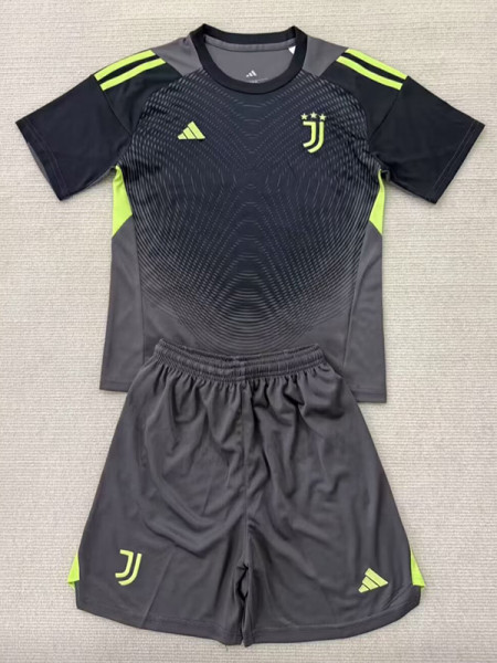 25/26 JUV  Goalkeeper Black Kids  Soccer Jersey