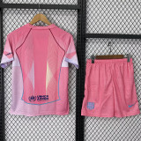 25 /26 BAR Pink Edition  Kids Soccer Jersey(蓝胸花04)