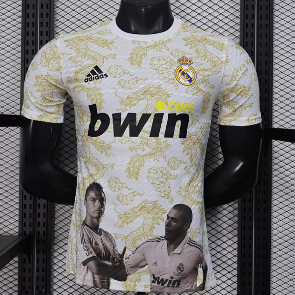 25/26 RMA Cristiano Ronaldo Commemorative Edition Light Yellow  Player Version Soccer Jersey