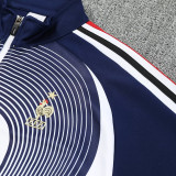 25/26 France Cameroon White Blue Retro Jacket Tracksuit#F18