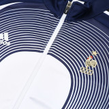 25/26 France Cameroon White Blue Retro Jacket Tracksuit#F18