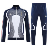 25/26 France Cameroon White Blue Retro Jacket Tracksuit#F18