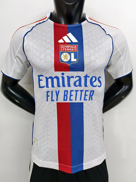 25/26  Lyon Home Player Version  Soccer Jersey