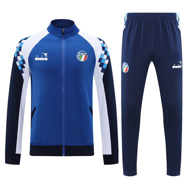 25/26 Italy Royal Blue Retro  Player Version  Jacket Tracksuit #F15