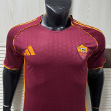 25/26  Roma Home Player Version Soccer Jersey