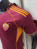 25/26  Roma Home Player Version Soccer Jersey