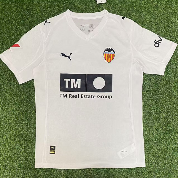 25/26 Valencia Home Fans Soccer Jersey (广告版)