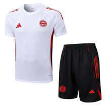 25/26  Bayern White  Training Short Suit#D2594(两边红）