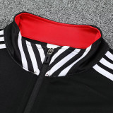 25/26  Man Utd Black & Red Retro Jacket Tracksuit#F14